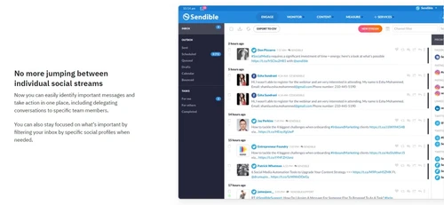 Sendible social streams