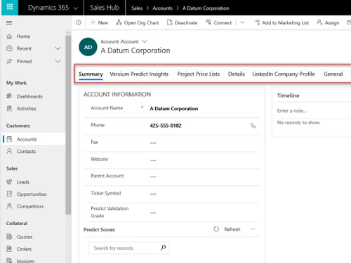 microsoft dynamics 365-accounts