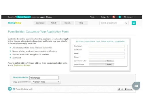 hiringthing application