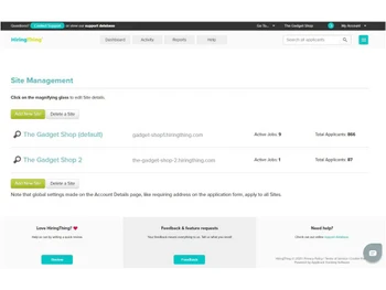 hiringthing site management