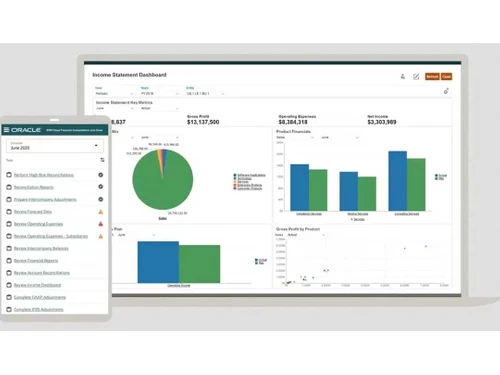 oracle fusion cloud erp dashboard
