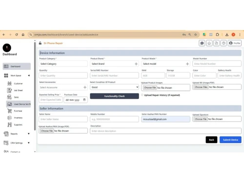CRMJIO dashboard