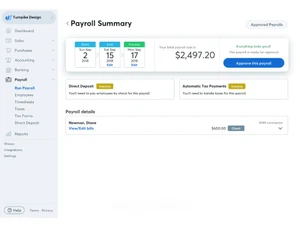 Wave Payroll summary