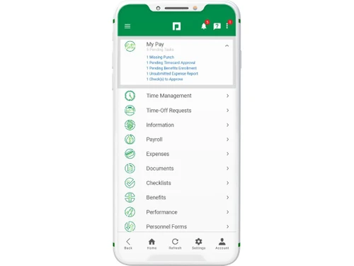 paycom-mobile view