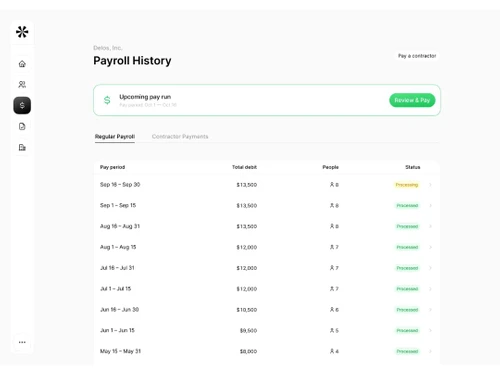 warp-payroll history