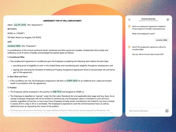 Borderless AI-contract creation