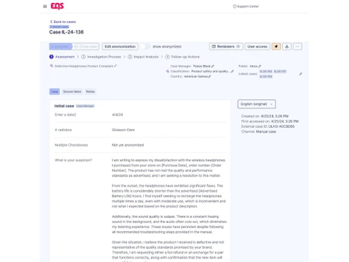 eqs integrity line-cases
