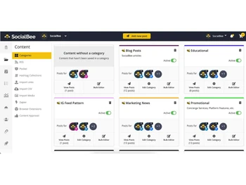socialbee categories
