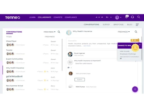 Tenneo LMS conversations