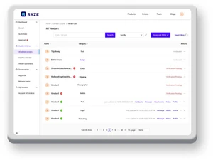raze onboard vendor