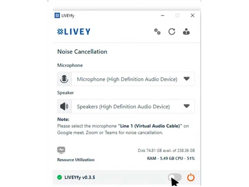 Liveyfy-noise-cancellation