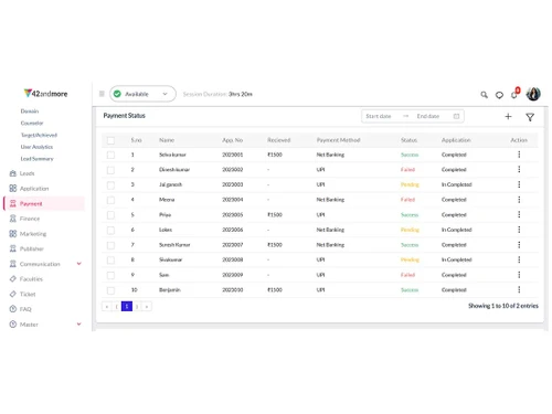 42crm payments