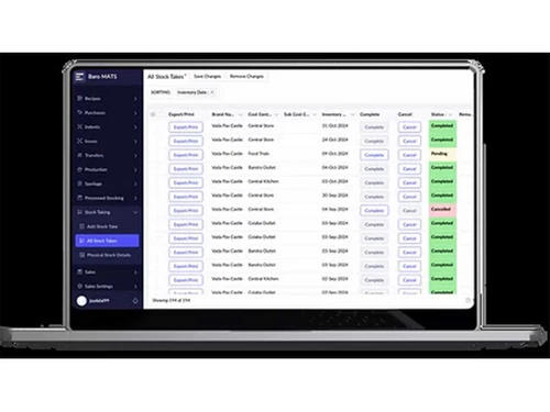 Barometer mats inventory