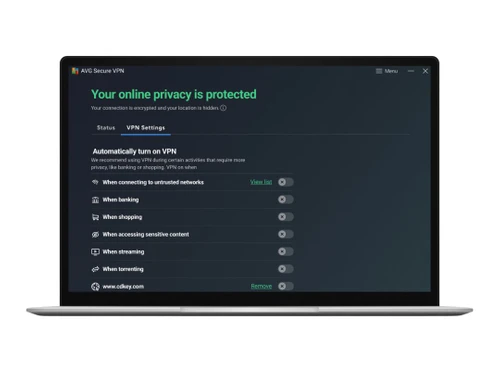 Avg secure vpn settings