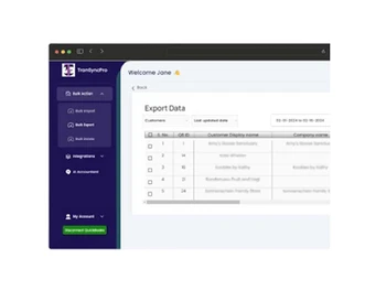 Transyncpro data export