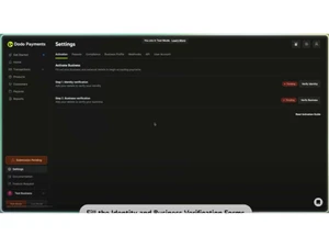 Dodo Payments Settings