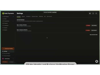 Dodo Payments Settings