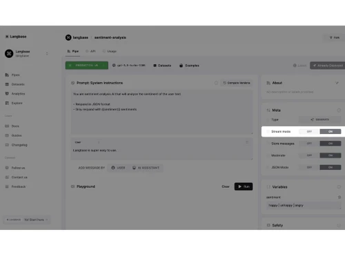 Langbase mode