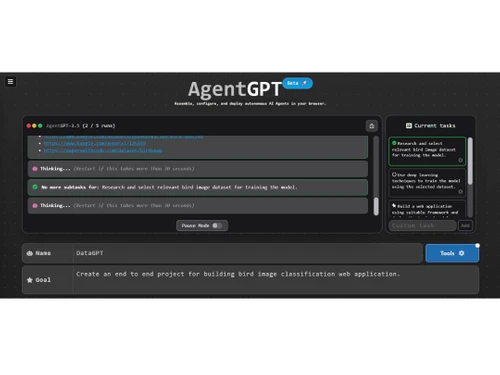 AgentGPT home
