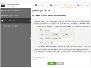 Scoop it integration