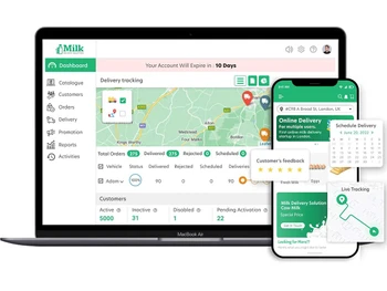 milk delivery solutions dashboard