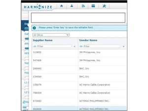 harmonize supplier management