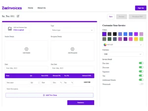 ZeeInvoices recipient