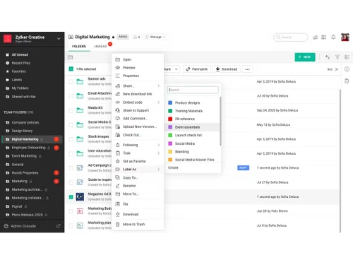 zoho workdrive digital marketing