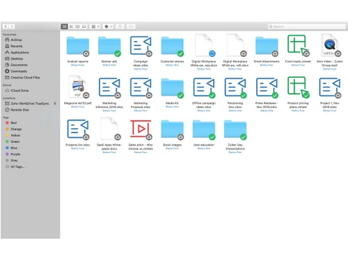 zoho workdrive files