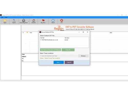 regain ost-to pst converter Conversion
