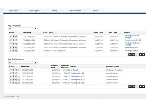 EnavExpense booking