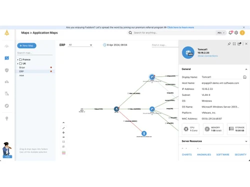 Faddom application maps