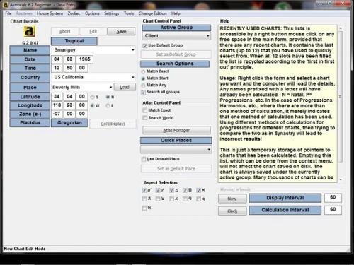 Astrocalc charts details