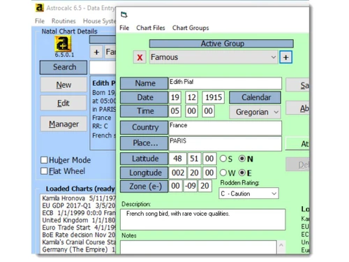 Astrocalc natal chart
