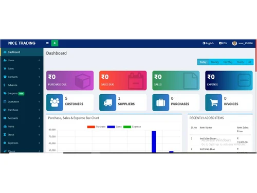 Nice pos dashboard