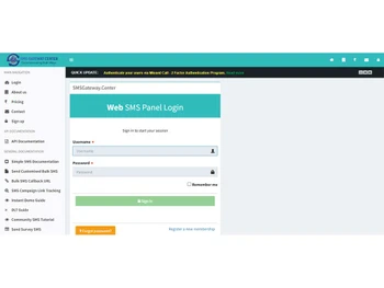smsgatewaycente login