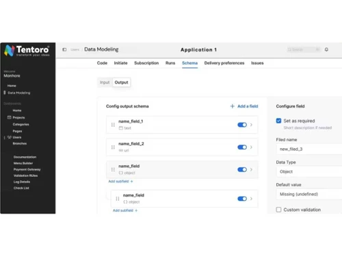 Tentoro data modeling