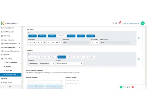 CollectivWork-Shift Configuration