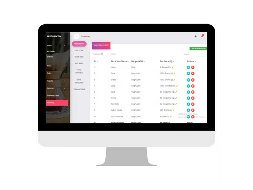 restosoftin inventory