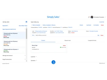 Simply Sales activities