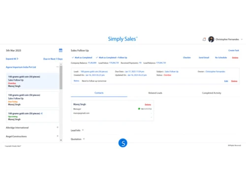 Simply Sales activities