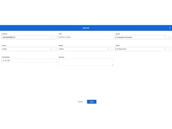 Simply Sales lead edit page