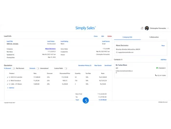 Simply Sales lead page