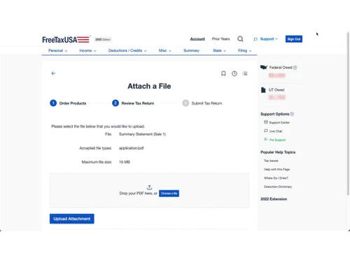 FreeTaxUSA-File tracking