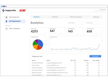 happy scribe-dashboard