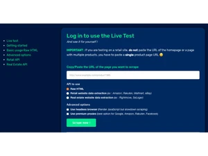 ScrapingBot live test