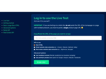 ScrapingBot live test