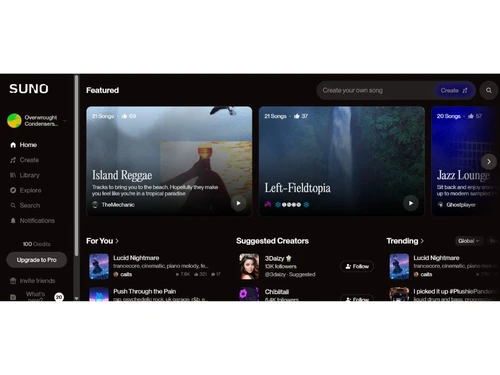Suno AI home