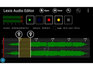 Lexis Audio Editor position