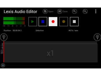 Lexis Audio Editor sections